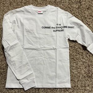 Supreme Comme Des Garçons Long Sleeve White